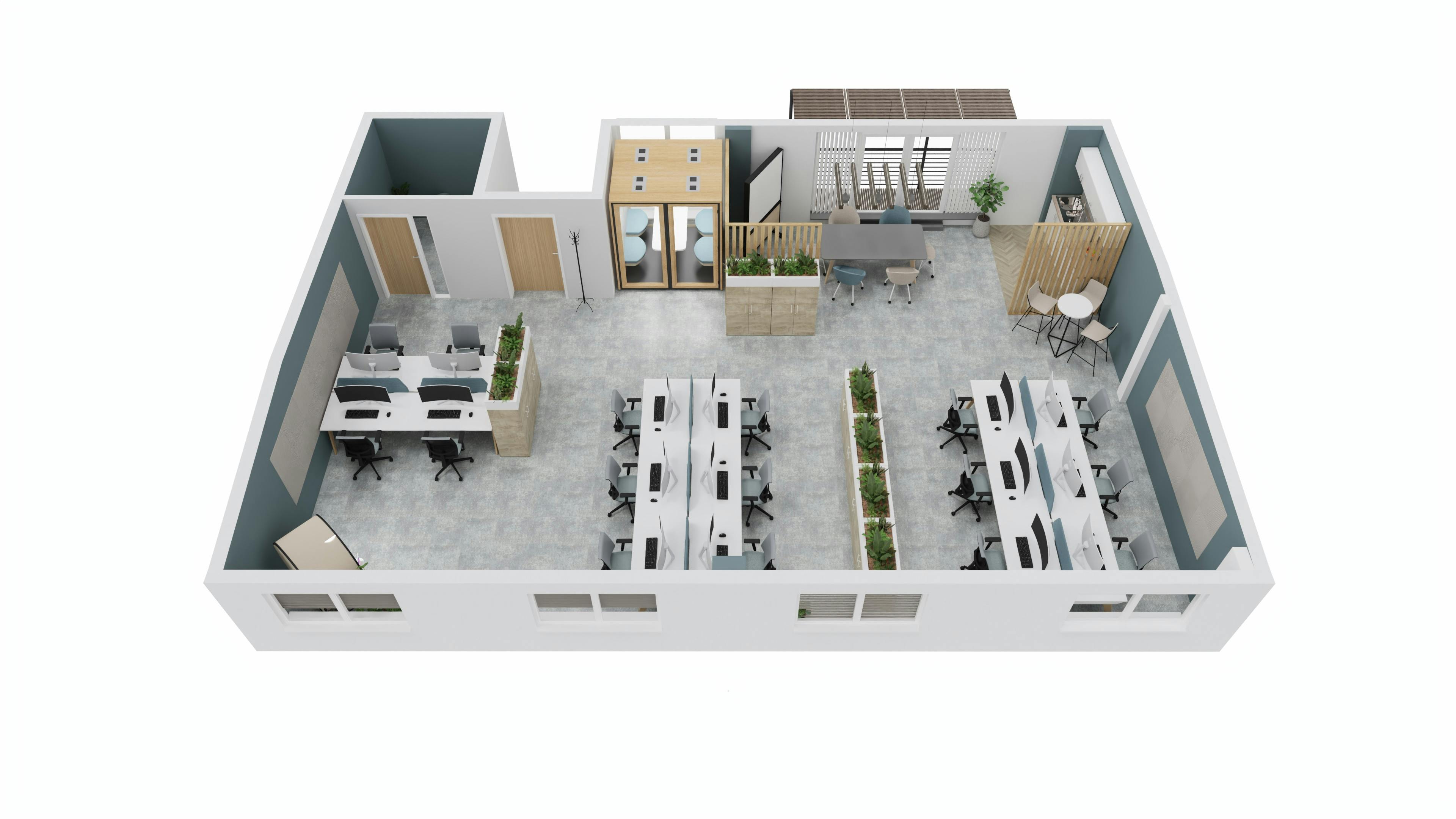 Vantage Park, Huntingdon, Offices To Let - Vantage Park  2nd Floor space plan example