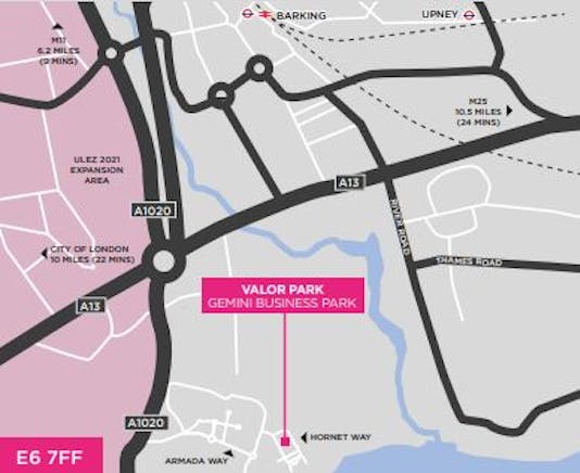 Various Units, Gemini Business Park, Valor Park, Hornet Way, London, Industrial To Let - Beckton  Gemini Business Park various map.JPG