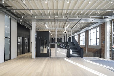 Judd House, 18-29 Mora Street, London, E (Commercial / Business / Service) / Office To Let - reception to mezzanine.jpg