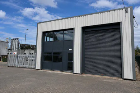 Guinness Estate, Guinness Road, Trafford Park, Industrial / Trade Counter / Urban Logistics To Let - 3 Guinness external closed shutter.jpg