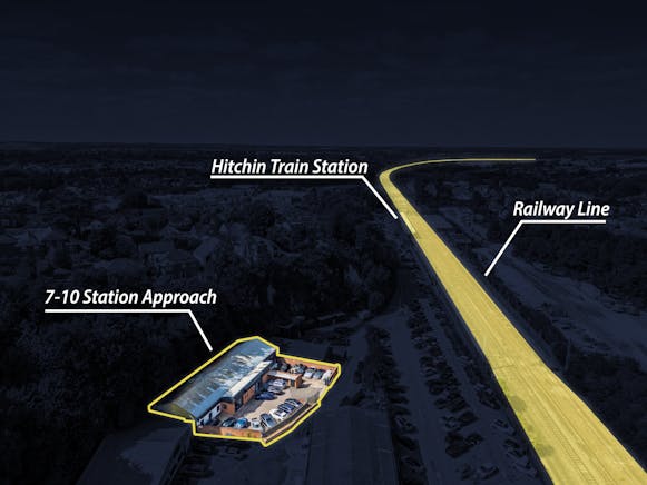 7-10 Station Approach, Hitchin, Industrial To Let - Aerial Points of Interest.jpg