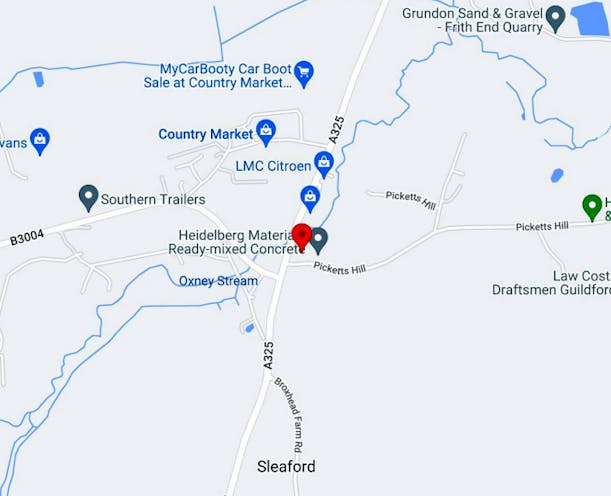 Bordon Farms, Picketts Hill, Bordon For Sale - Zoomed in Map.PNG