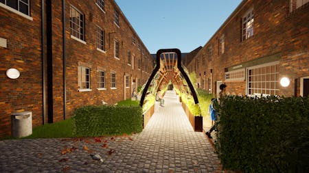 Phoenix Works (Former Factory), 500 King Street, Stoke-on-Trent, Development / Land For Sale - Courtyard Night render