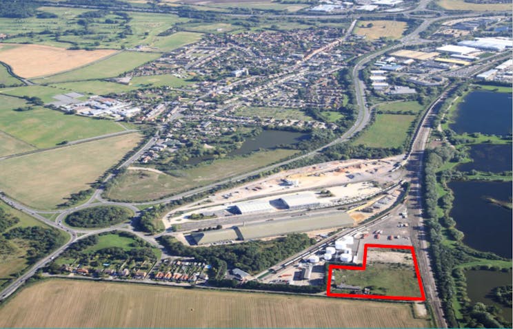 Land At Wigmore Lane, Reading, Land To Let / For Sale - Aerial Photo Showing Site Layout and Location