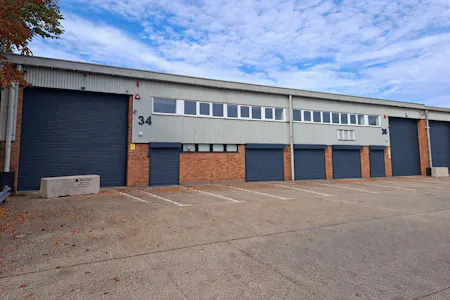 Unit 34-36 London Industrial Park, 34 Eastbury Road, Beckton, Industrial To Let - units_34_36_navy_numbers.jpg