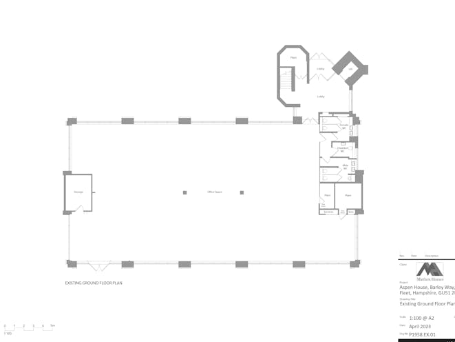 Aspen House, Barley Way, Fleet, Offices To Let / For Sale - ground floor open plan layout 2023.jpg