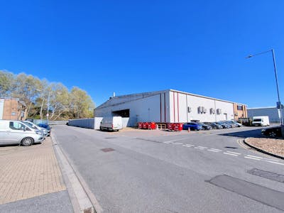 Unit 5 Thorpe Industrial Estate, Alpha Way, Egham, Industrial/Logistics / Industrial / Warehouse Lease Assignment - Unit 5 Alpha Way, Egham, external rear and secure yard, warehouse, industrial unit.jpg