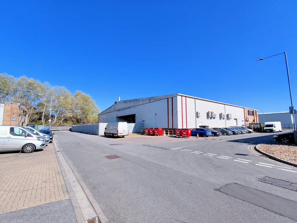 Unit 5 Thorpe Industrial Estate, Alpha Way - Unit 5 Alpha Way, Egham, external rear and secure yard, warehouse, industrial unit.jpg