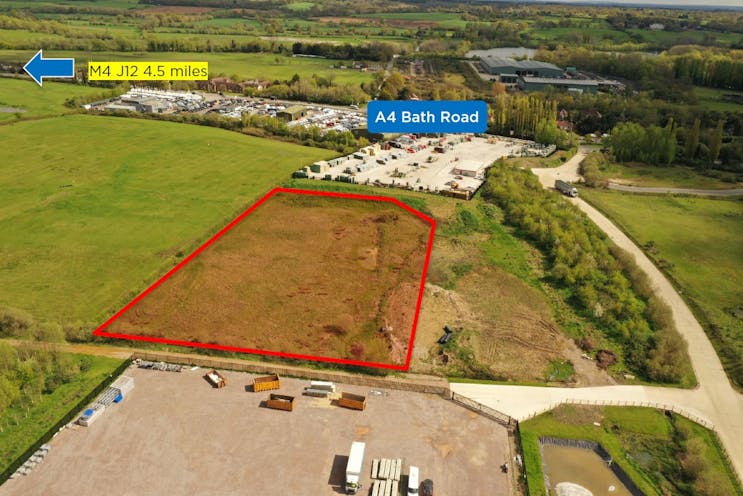 Open Storage Land, Reading, Open Storage To Let - Annotated Aerial Photo with Indicative Site Layout