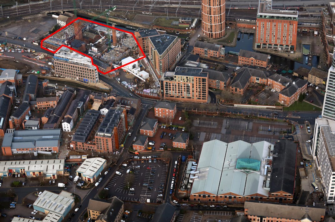 Tower Works, Mustard Wharf, Leeds, Leisure To Let - Aerial Southbank.png