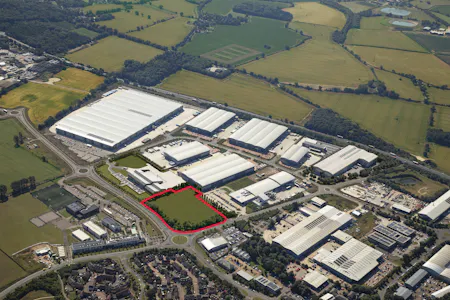 SP77, Suffolk Park, Bury St. Edmunds, Industrial / Industrial / Storage / Industrial / Warehouse To Let / For Sale - Aerial CGI just showing final plot.jpeg