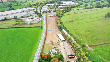 Commercial Development Site, Welshpool, Development / Development Land / Land For Sale - Aerial Marked.png