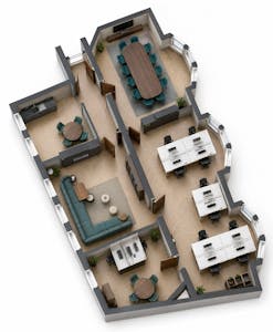 Office Suite To Let in Newcastle, Newcastle upon Tyne, Office To Let - Cathedral Buildings - 1st Floor South - 3D layout.jpeg