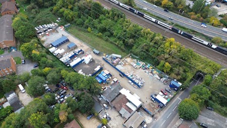 Land On The South Side Of Bushey Hall Road, Bushey, Open Storage To Let - DJI_0390.JPG