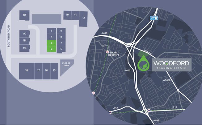 Unit 2 & 3 Woodford Trading Estate, Woodford Green, Industrial To Let - 23WoodfordTradingEstatemap.jpg