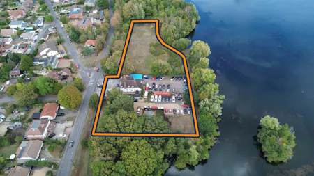 98-100 Welley Road, Wraysbury, Staines, Development / Investment / Residential / Retail / Open Storage For Sale - Outlined DJI_0244.jpg