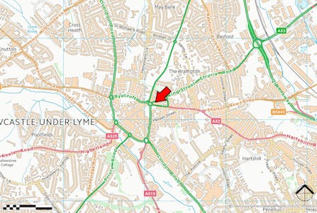 Copthall House, King Street, Newcastle-under-Lyme, Office / Serviced Office To Let - Town Plan.jpg