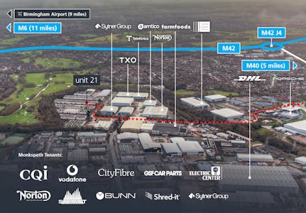 Unit 21 Monkspath Business Park, Highlands Road, Solihull, Industrial / Warehouse To Let - U21_Aerial.jpg