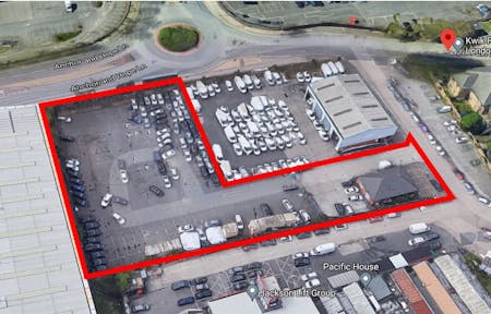 Yard - VIP Industrial Estate, Anchor & Hope Lane, London, Land / Open Storage To Let - Aerial Image  Redline Boundary.JPG