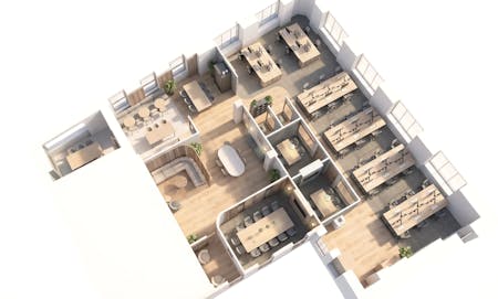 16-18 New Bridge Street, London To Let - 1st Floor Birds Eye View.png