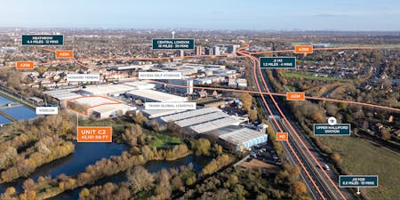 Unit C2, Dolphin Estate, Windmill Road West, Sunbury-On-Thames, Industrial / Warehouse To Let - Dolphin Estate Aerial