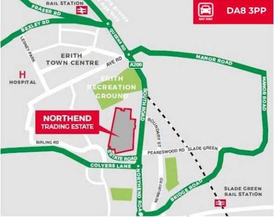 Unit 5a Northend Trading Estate, Erith, Industrial To Let - Erith  Northend TE map.JPG