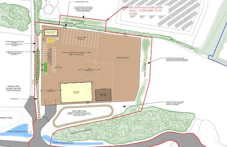 Open Storage Land, Reading, Open Storage To Let - Site Plan Extract