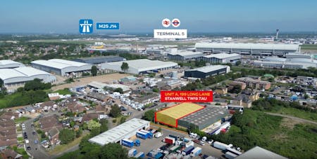 Unit A 199 Long Lane, Stanwell, Heathrow, Industrial / Warehouse To Let - Long Lane Aerial 2.jpg