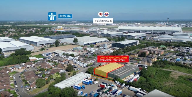 Unit A 199 Long Lane, Stanwell, Heathrow To Let - Long Lane Aerial 2.jpg