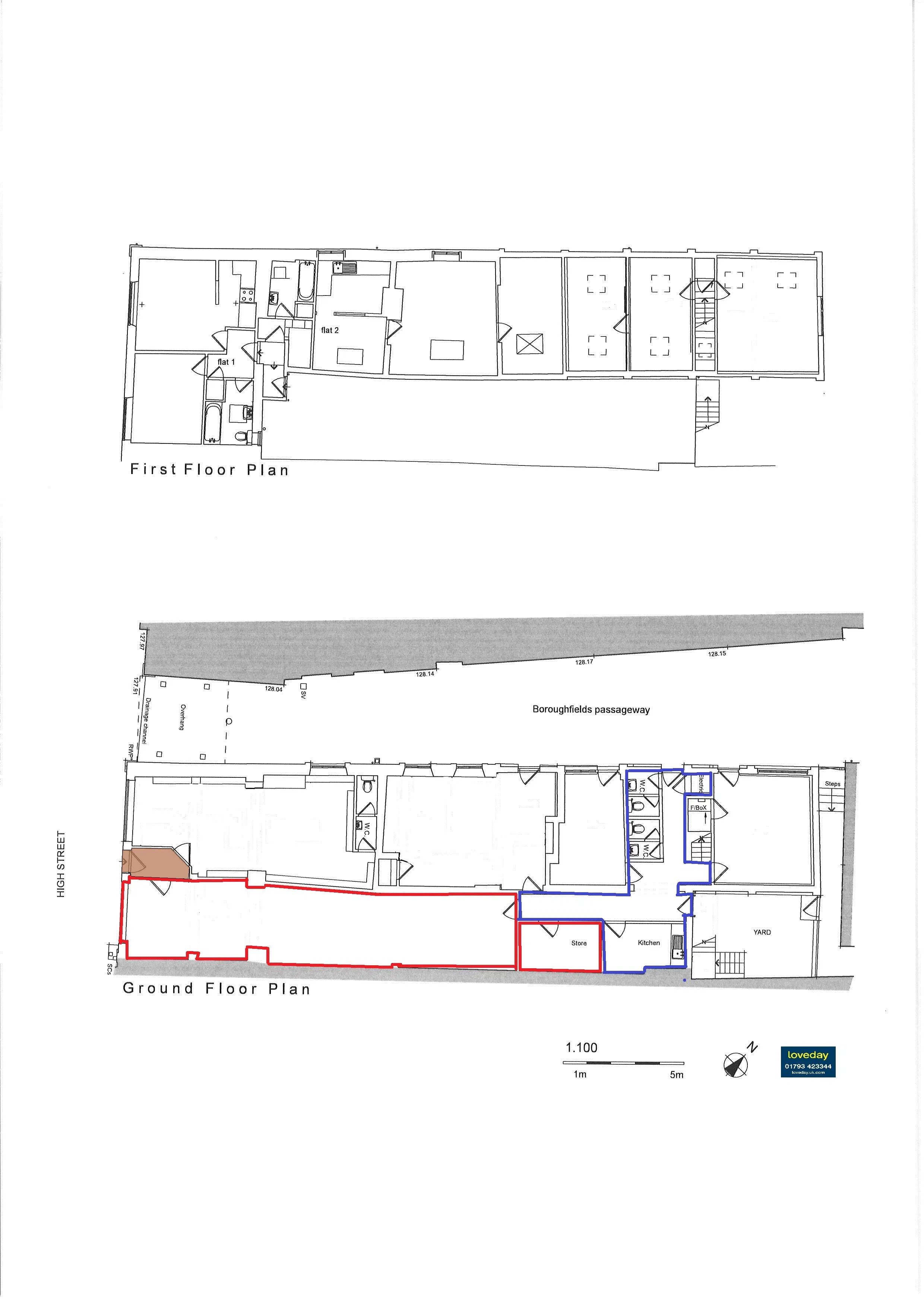 Unit 2 Merchants House, 34 High Street, Swindon, Retail To Let - Unit 2 Merchant House Demise Plan.jpeg
