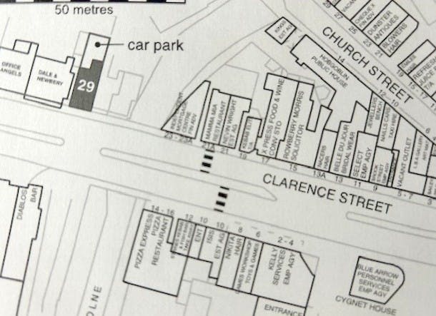 29 Clarence Street, Staines-upon-Thames, Office To Let - 29 Clarence Street parking location landscape.jpg