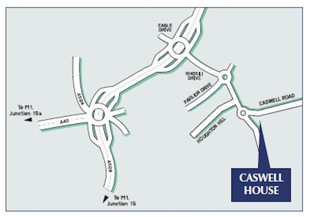 Caswell House, Northampton, Offices To Let - Caswell House  Local Map.jpg