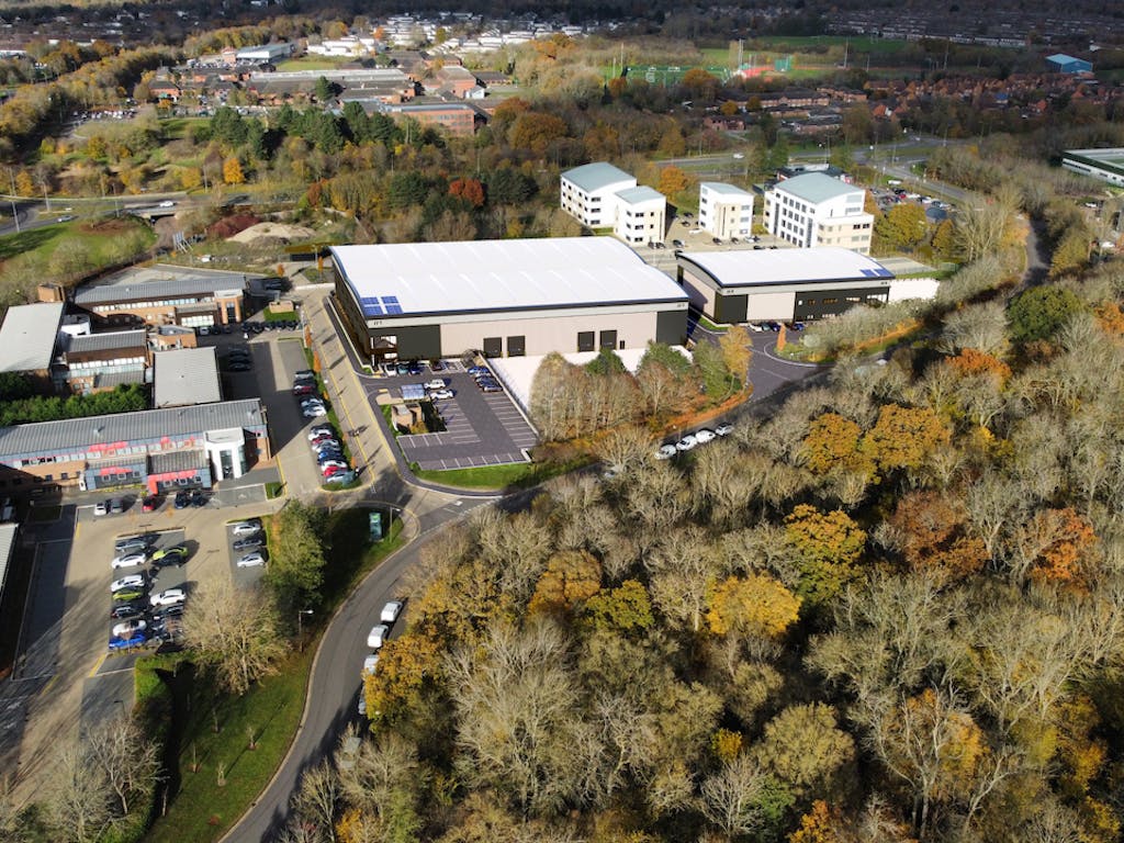 RV155 AR01A Woodlands Business Park Aerial 01
