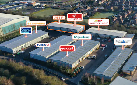 Unit F1 & F2 Trentham Trade Park, Stoke-on-Trent, Industrial / Industrial/Logistics / Open Storage / Trade Counter For Sale - Logo Drone Image F1 and F2.jpg