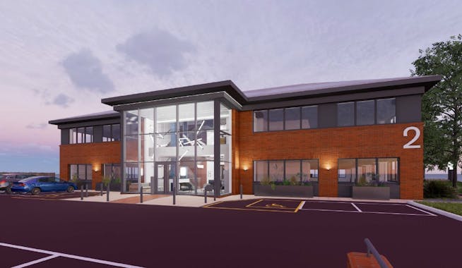 Two Dorking Office Park, Station Road, Dorking, Offices To Let - CGI Exterior Night.jpg