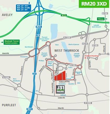 Unit D20A, J31 Park, Motherwell Way, West Thurrock, Industrial To Let - West Thurrock  D20 J31 Park map.JPG