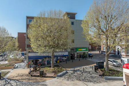 Dents Building, 79-81 New Square, Chesterfield, Investment / Mixed Use / Office / Retail For Sale - street side 79-81 New Square, Chesterfield, S40 1AH - by Present Your Property 0287.jpg