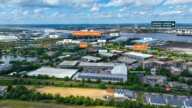 Unit 12 Newtons Court, Dartford, Industrial To Let - Dartford  12 Newtons Court aerial.JPG