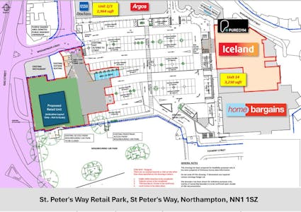 Unit 2/3, St. Peter's Way Retail Park, Northampton, Leisure / Restaurant / Cafe / Retail To Let - Scheme Layout June 24.jpg