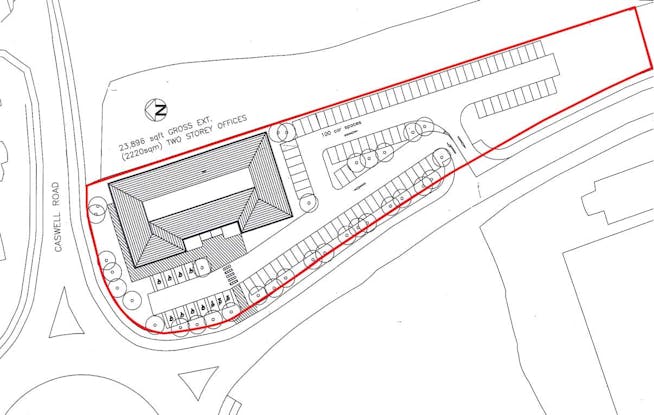 Caswell House, Northampton, Offices To Let - Caswell House  Site RedLine Ownership.jpg