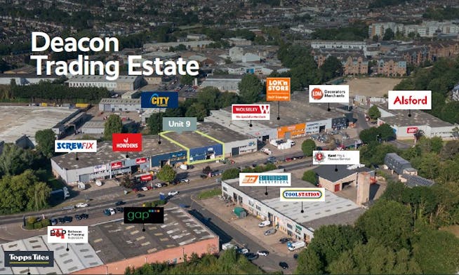 Unit 9 Deacon Trading Estate, Tonbridge, Industrial To Let - Tonbridge Deacon TE Unit 9 aerial.jpg