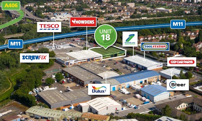 Unit 18 Woodford Trading Estate, Woodford Green, Industrial To Let - Woodford Green - 18 WGTE aerial.jpg