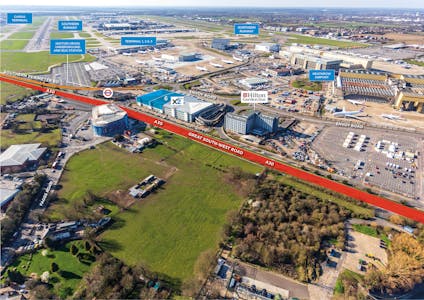 Units 5 & 6 X2 Hatton Cross, Eastern Perimeter Road, Heathrow, Industrial / Warehouse To Let - X2 Heathrow aerial p2 highlighted.jpg