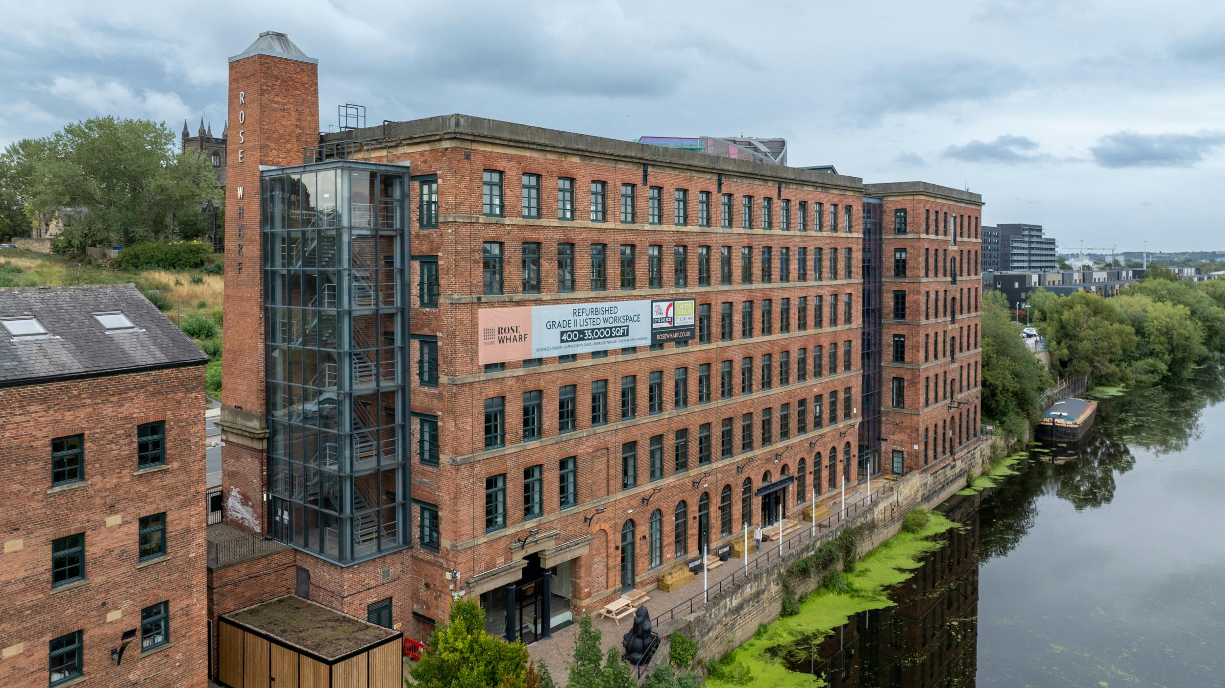 Fully Fitted Suites At Rose Wharf, Leeds, Offices To Let - Caddick Rose Wharf Aerials_47.jpg