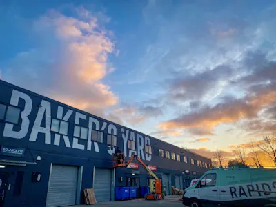 Bakers Yard, Unit 11 The Stottie Shed, Newcastle upon Tyne, Office To Let - Bakers-Yard-painted-sign.jpg