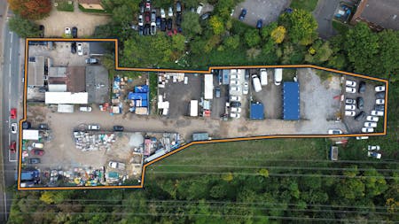 Land On The South Side Of Bushey Hall Road, Bushey, Open Storage To Let - DJI_0386 outlined 2.jpg