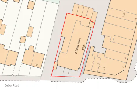 6 Culver Road, Lancing, Development Land / Pub For Sale - OS Map.png