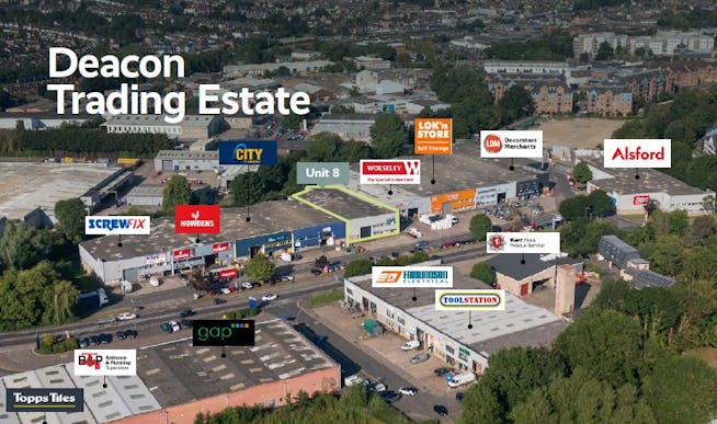Unit 8 Deacon Trading Estate, Tonbridge, Industrial To Let - Tonbridge Deacon TE Unit 8 aerial.jpg