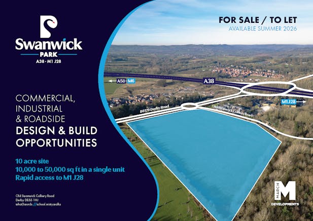 Swanwick Park, A38 Island, Alfreton, Distribution Warehouse / Industrial (Multi Let Scheme) / Office / Trade To Let / For Sale - 38720 Swanwick Park 2pp Brochure_v3 Cover PNG.png