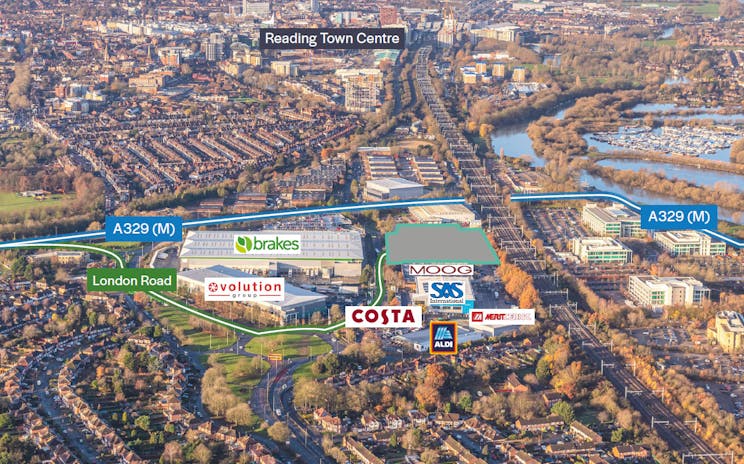 Suttons Central, Suttons Business Park, Reading, Industrial / Warehouse To Let - Annotated Aerial  Suttons Business Park.jpg